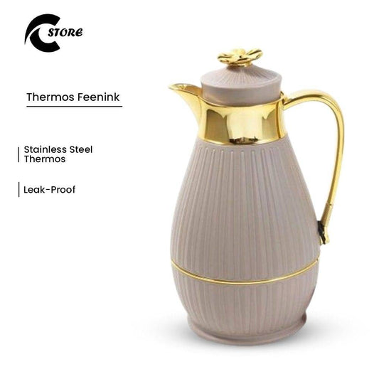Thermos Feenink | DT-100 | Stainless Steel Insulated Water Bottle | Leak-Proof, Durable, and Stylish Thermos for Travel and Everyday Use