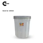 Novel Jar | Various Different Sizes | BPA-Free Clear Plastic Storage Jar With Airtight Multi colour Lids | For Kitchen, Pantry, and Household Use