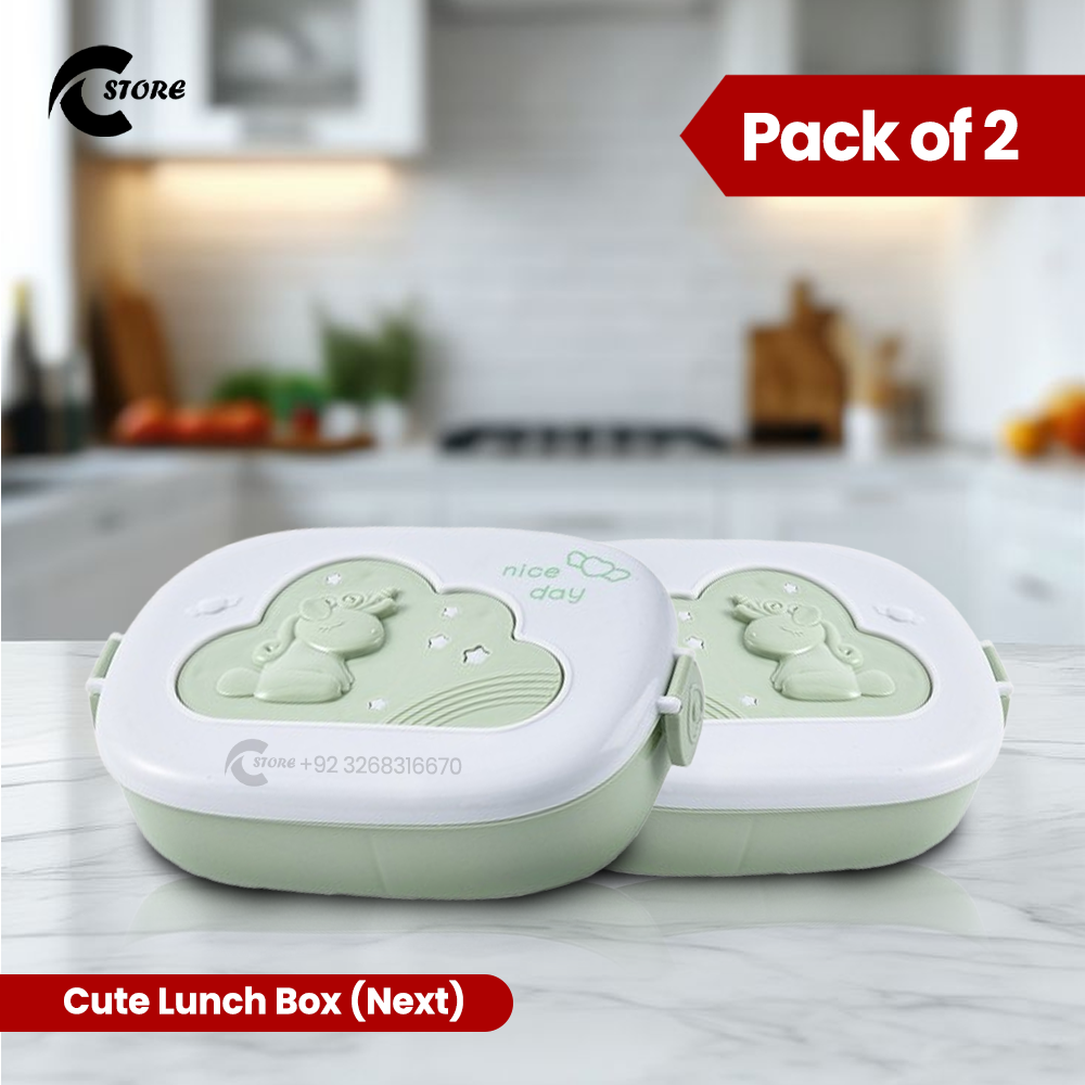 Pack of 2 Cute Lunch Box | BPA-Free Portable Food Container for Kids | Keeps Food Hot/Cold for 6-8 Hours | Includes Spork