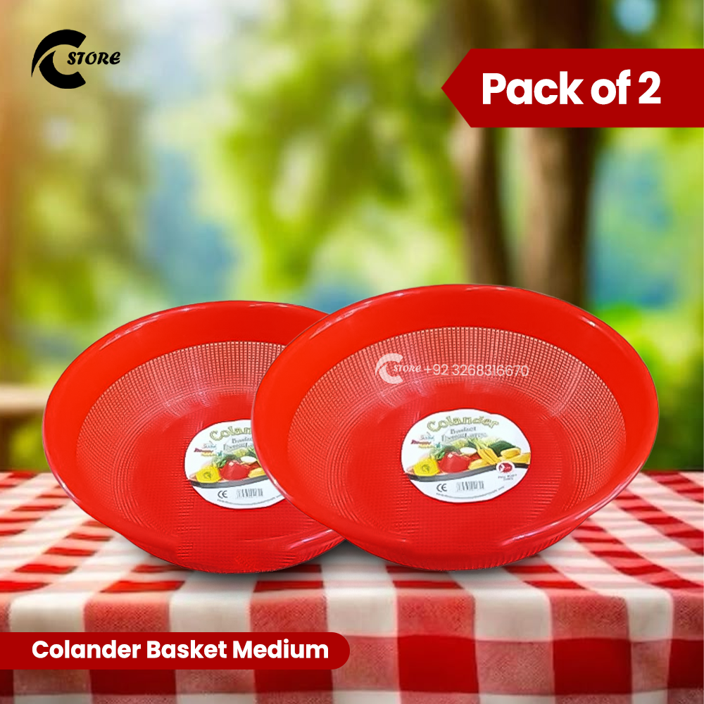 Pack of 2 Colander Basket | Available in Medium Size | Multipurpose Basket for Fruits & Vegetables