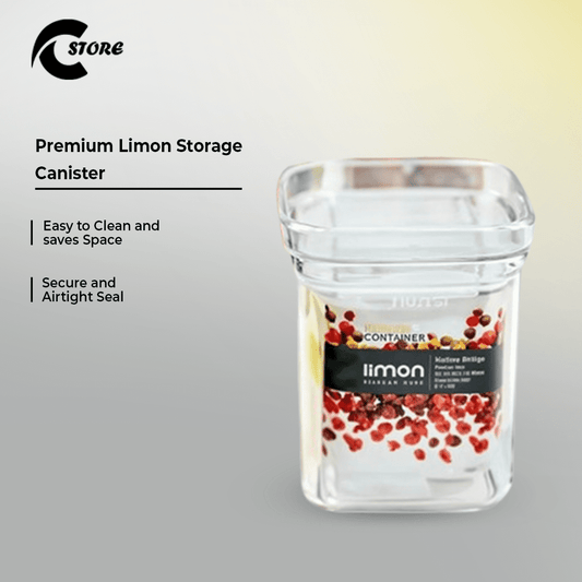 Premium Limon Spice Jar Storage Canister | 400 ml | Airtight Food Storage Container