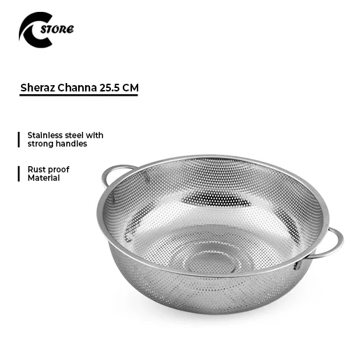 Sheraz Channa Multipurpose Kitchen Tool | Available in Different Sizes | Stainless Steel Fruit Basket, Vegetable Basket &amp; Washer
