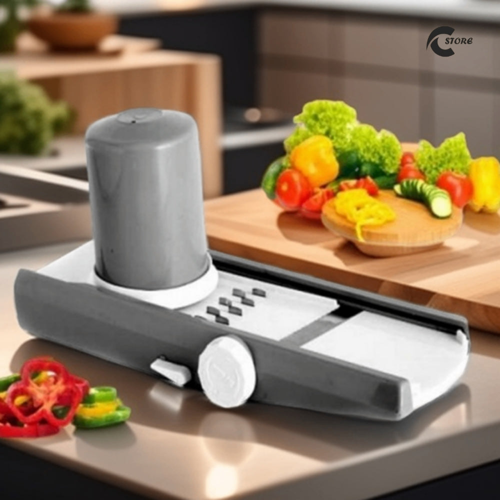 Bruno Adjustable Dry Fruit & Vegetable Slicer Cutter | Adjustable Chopper With Stainless Steel Blades | Easy to Use & Clean
