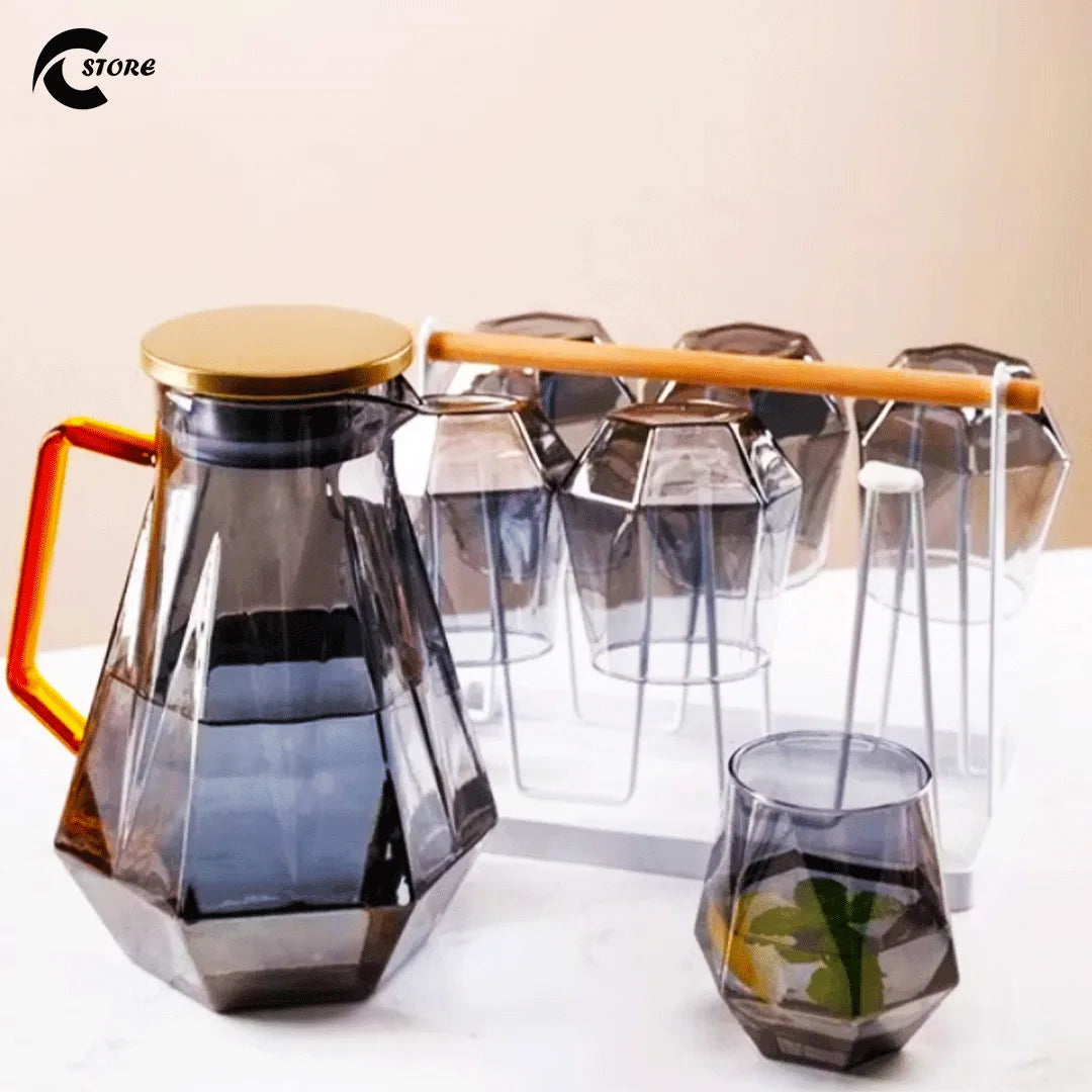 7-Piece Water Set | Stylish &amp; Durable Drink ware Collection | High Borosilicate Glass and Heat Resistant