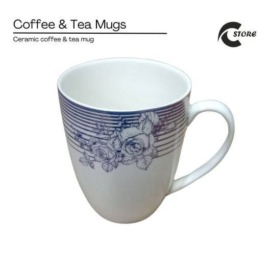 Set of 6 Elegant Ceramic Mug | With the Capacity of 300ml | Versatile Cup for Coffee, Tea, Milk, Protein Shakes, and More