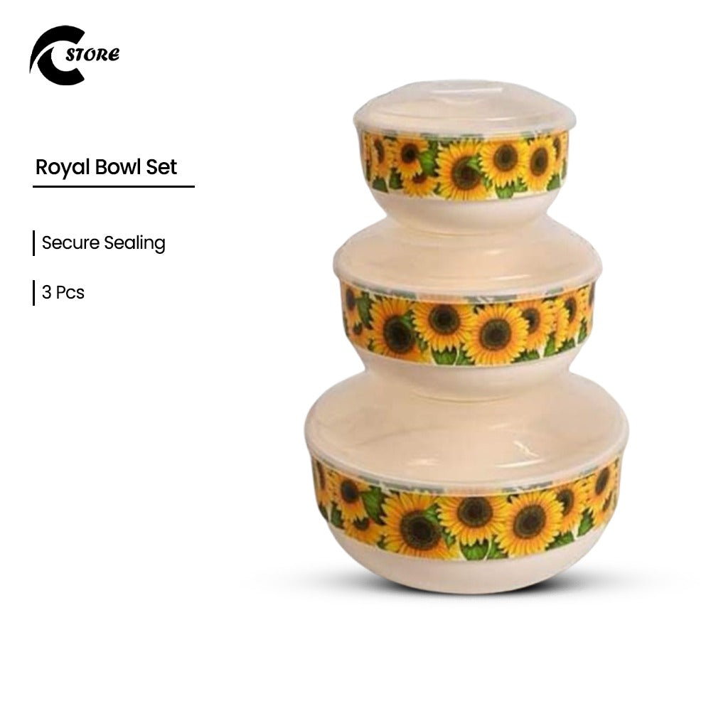 Royal Bowl Set Small | Includes 3 bowls in Small, Medium, and Large sizes | Food Storage &amp; Dispensing Bowls