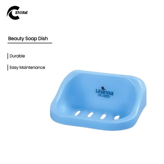 Beauty Soap Dish | Draining Soap Holder with Strong Adhesion | Keeps Soap Dry and Tidy