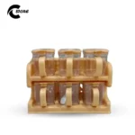 Zohaib Masala Rack | 6 Jar Spice Organizer with Spoons | With the Capacity of 250 g | Wall-Mounted & Countertop Design