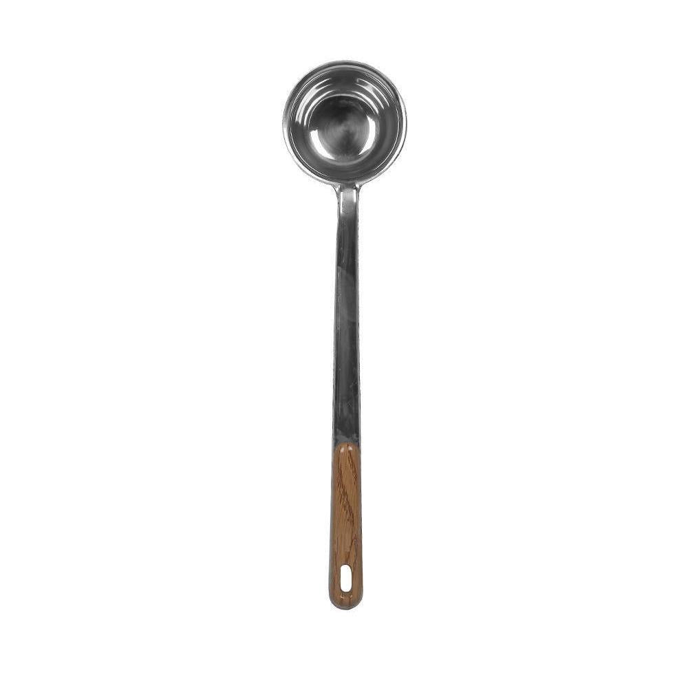 KCH Stainless Steel Cooking and Serving Spoon Set | 4Pcs with Wooden Handles | Rust-Resistant & Heat-Proof Kitchen Utensils for Cooking & Serving