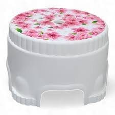 Lavenna Round Shaped Plastic Stool | Light weight | Non-Slip | Bathroom Stool