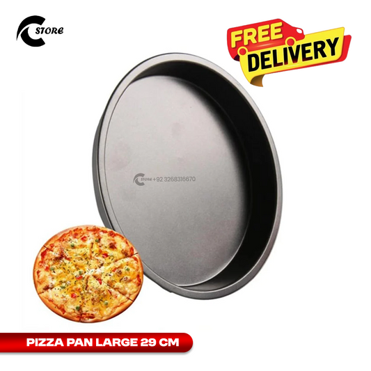 Non-Stick Carbon Steel Pizza Pan | Medium 27 cm & Large 29 cm | Heavy-Duty Bakeware for Oven Use | Easy Release & Dishwasher Safe