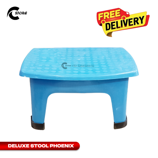 Deluxe Non-Slip Plastic Stool Phoenix Comfortable Seating | For Washroom Use