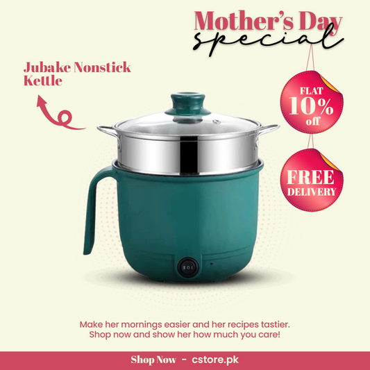 Jubake Nonstick Kettle | Durable &amp; Easy-to-Clean Kettle for Everyday Use | Multipurpose Electric Steamer