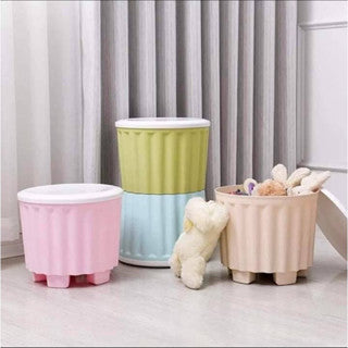 Imperial 2 in 1 Multipurpose Storage Plastic Stool | Strong Load Bearing Capacity | Foot Stool Storage Footstool