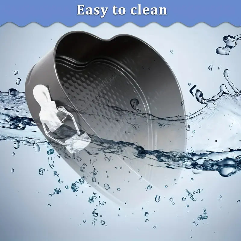 3-Piece Non-Stick Heart-Shaped Cake Mould Set | High-Quality Bakeware | Baking Pan &amp; Tray