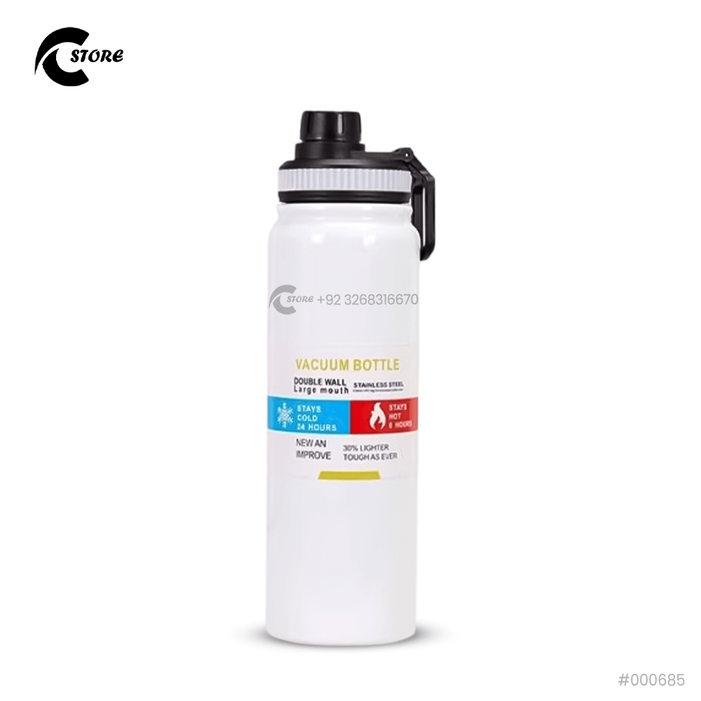 800ml Double Wall Vacuum Insulated Stainless Steel Water Bottle | 24hr Cold & 8hr Hot | Leak-Proof & Portable for School, Office, Sports & Travel