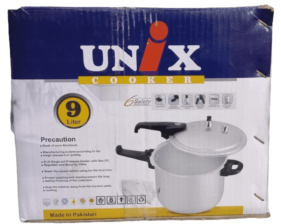 Unix Pressure Cooker 9 Ltr | High Quality Aluminium Anodize | Durable Single Set with Gas Kit 3 Unix Pressure Cooker 9 Ltr | High Quality Aluminium Anodize | Durable Single Set with Gas Kit - Image 3