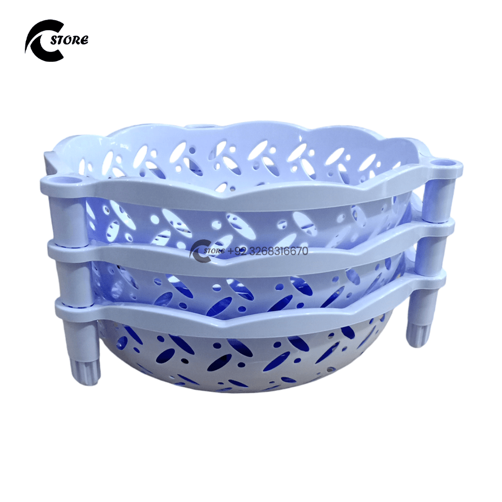 3 Layer Vegetable Rack | Multi Purpose Fruit & Kitchen Storage Basket Stand | Durable & Space Saving Organizer