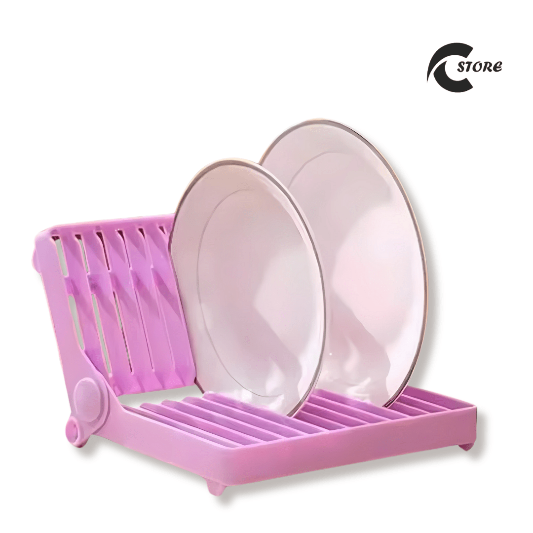 Foldable Plastic Dish Stand Holder | BPA-Free Dish Rack | Foldable, Flexible and Portable Dish Drainer Drying Rack