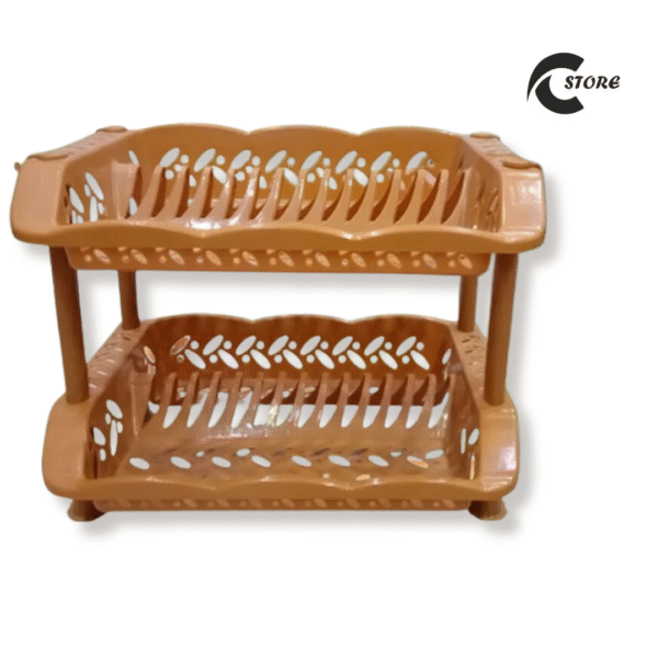 Lavenna Flora Double Layer Dish Plate Rack | Premium Quality Kitchen Storage Rack | Durable Sink Dish Rack