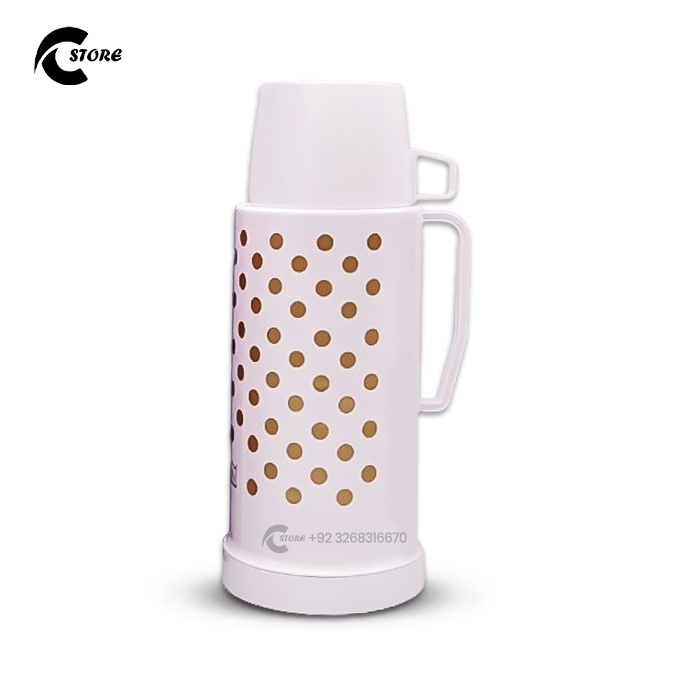 600ml Day-Night Thermos Vacuum Flask Bottle | Quick-Tip Lid & Plastic Body | Keeps Your Beverages Hot for Hours