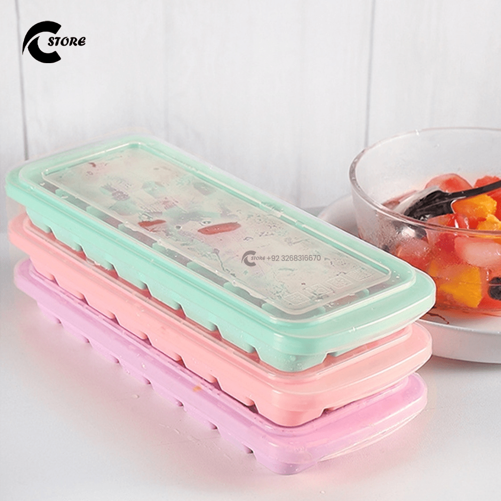 Bubble Ice Tray With Lid | 24 Cube Mold | BPA-Free & FDA Approved Food Grade Ice Cube Tray for Home & More