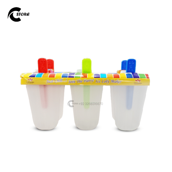 Omega Kulfi Chocobar 6-Cavity Ice Cream Mould | Plastic Kulfi Maker | BPA-Free, Freezer & Dishwasher Safe