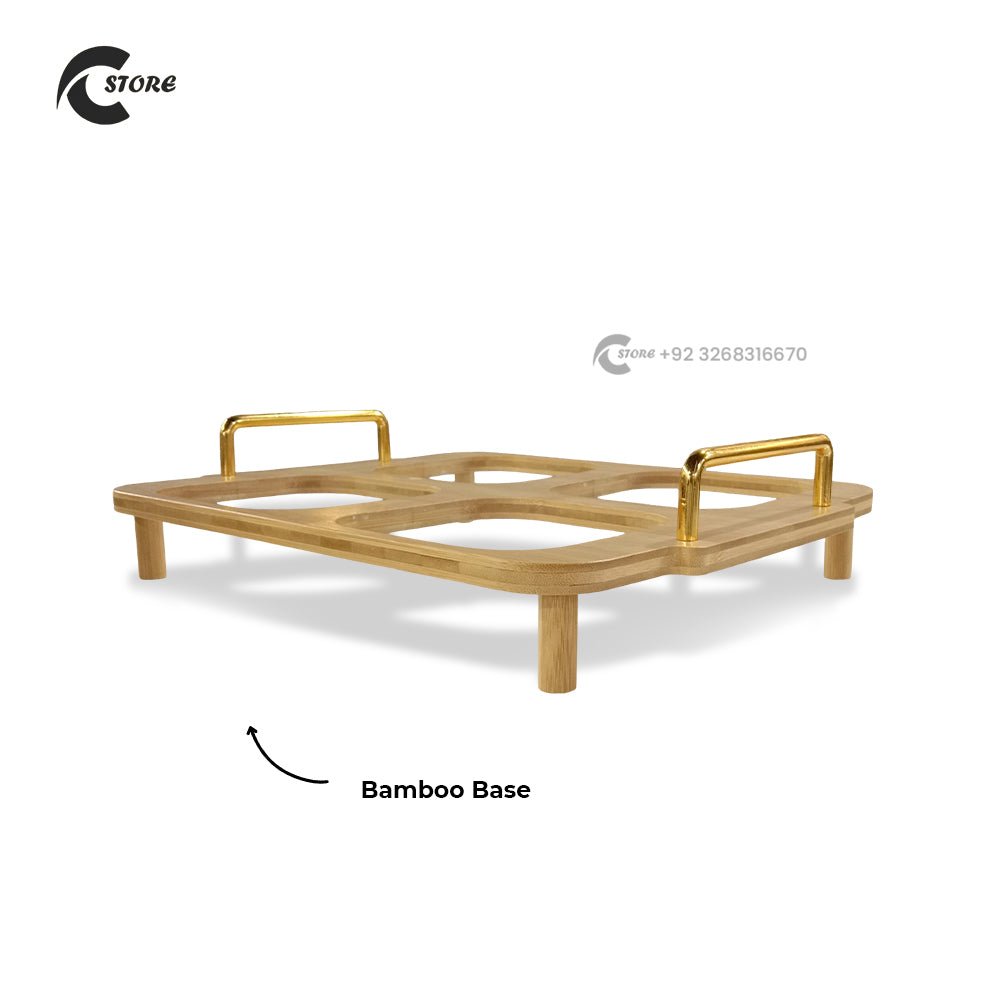 Premium Ceramic Dry Fruit Bowl Set with Glass Lid & Wooden Base | 4 Pc Square Bowl Set for Snacks & Dry Fruits 4 Premium Ceramic Dry Fruit Bowl Set with Glass Lid & Wooden Base | 4 Pc Square Bowl Set for Snacks & Dry Fruits - Image 4