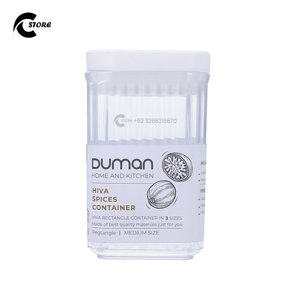 Duman AirLock Jar | Available in Three Sizes | Transparent Stackable Spice & Dry Food Storage Container With Silicone Seal 2 Duman AirLock Jar | Available in Three Sizes | Transparent Stackable Spice & Dry Food Storage Container With Silicone Seal - Image 2