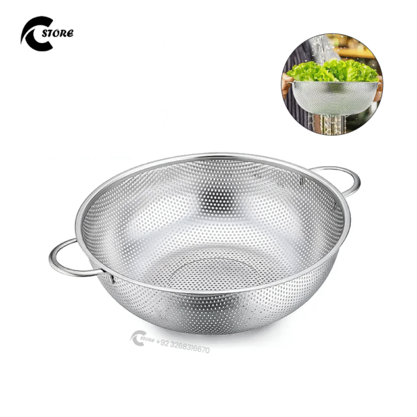 Sheraz Channa Multipurpose Kitchen Tool | Available in Different Sizes | Stainless Steel Fruit Basket, Vegetable Basket & Washer