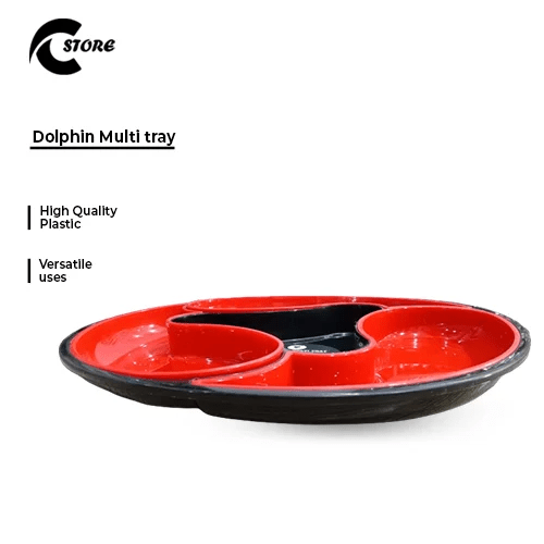 Dolphin Multi Tray | Elegant Divided Serving Tray for Snacks, Nuts & Dried Fruits | Serving Tray 2 Dolphin Multi Tray | Elegant Divided Serving Tray for Snacks, Nuts & Dried Fruits | Serving Tray - Image 2