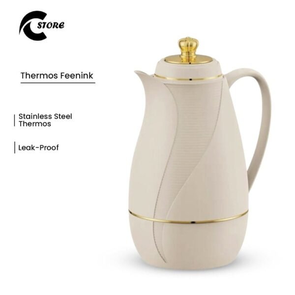 Thermos Feenink | DX-100 | Insulated Travel Mug | Double-Wall Stainless Steel, Leak-Proof | Hot & Cold Beverage Thermos