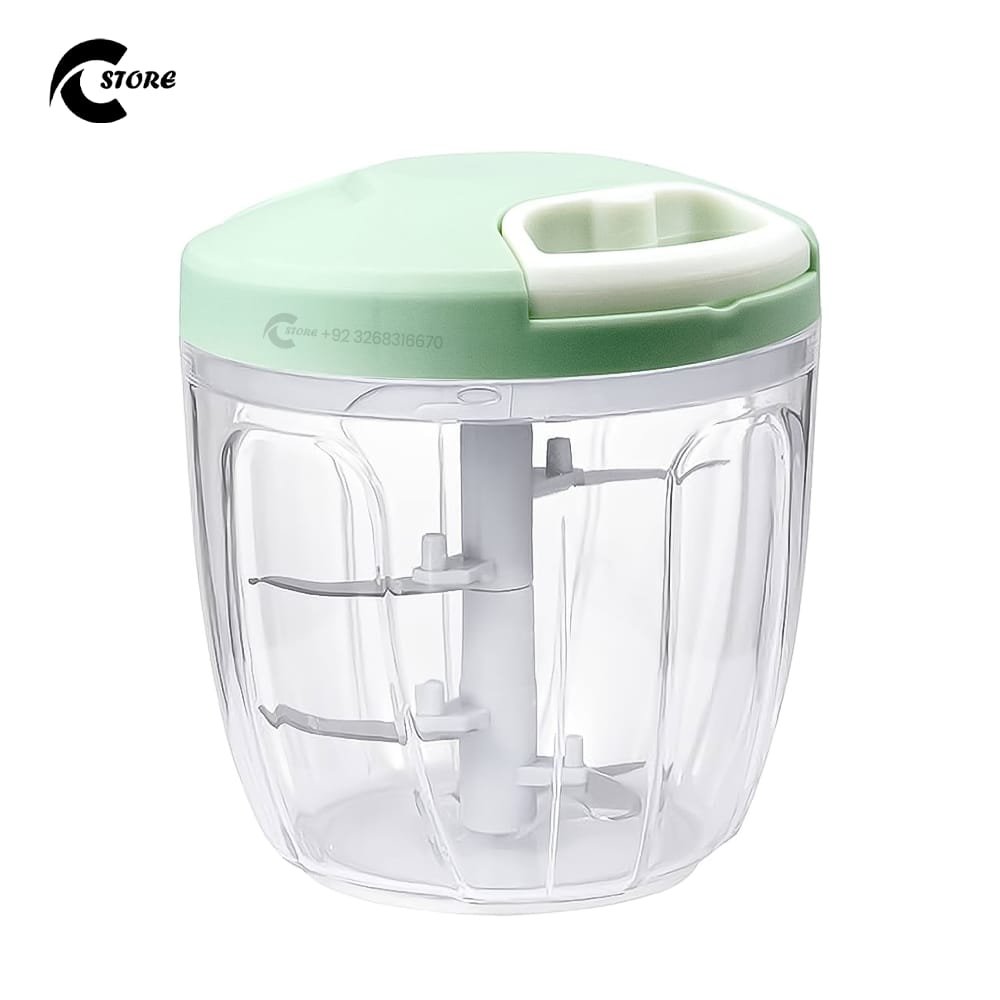 Hand-Pulled Speedy Chopper & Cutter | Rope-Pulled Chopper for Meat Grinding and Vegetable Cutting (Random Color)