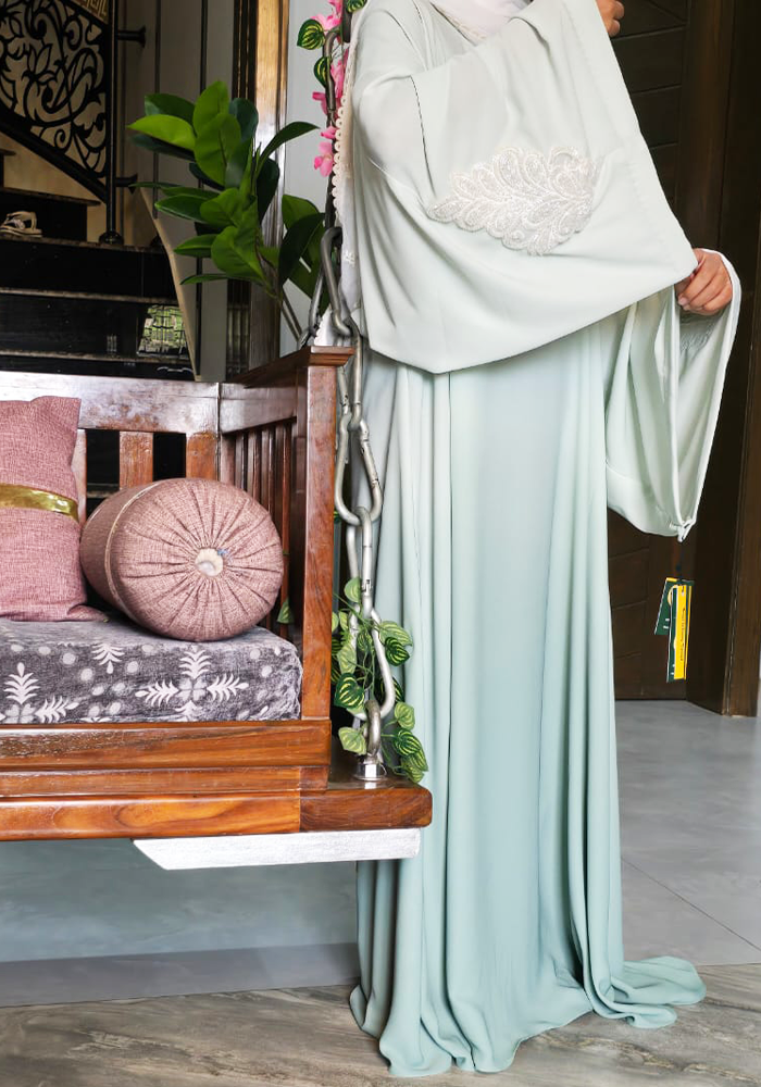 Velora embroidery abaya--Baggy style 3 Velora embroidery abaya--Baggy style - Image 3