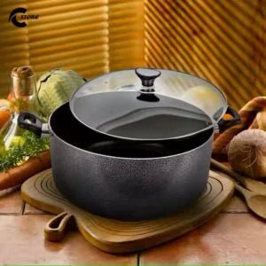 Sonex Nonstick Casserole Dish With Glass Lid | Nonstick Pateela | All Sizes 2 Sonex Nonstick Casserole Dish With Glass Lid | Nonstick Pateela | All Sizes - Image 2