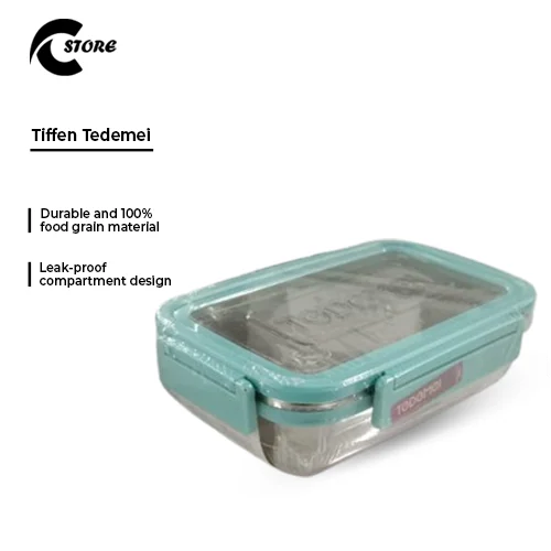 Tedemei Stainless Steel Lunch Box | 800 ml | Leak-Proof, Durable, Air-Tight & Insulated Food Container for School & Office 1 Tedemei Stainless Steel Lunch Box | 800 ml | Leak-Proof, Durable, Air-Tight & Insulated Food Container for School & Office