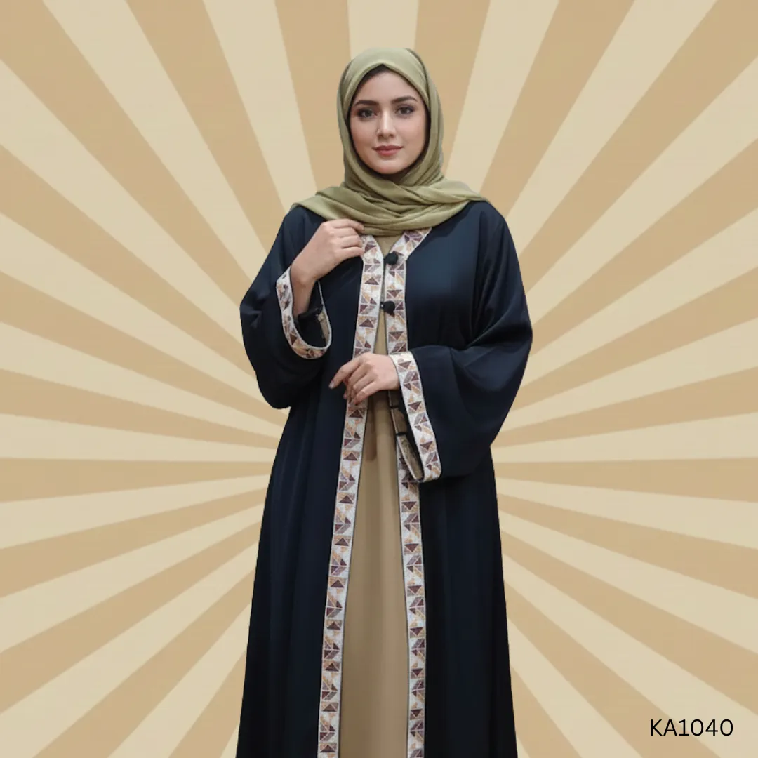 Haya Gray lace abaya Upper style (without inner)