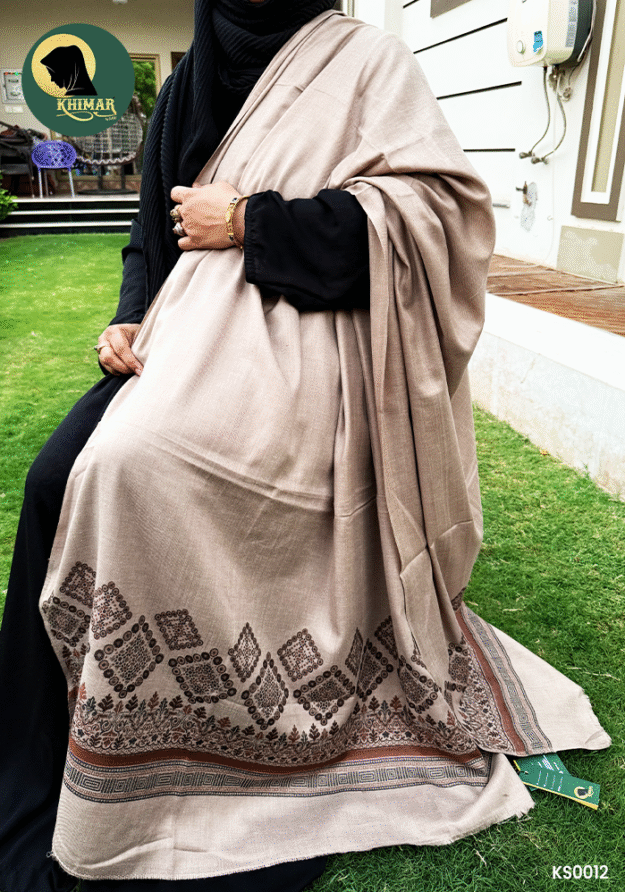 Skin Brown Woolenboarder | Jacquard Shawl 1 Skin Brown Woolenboarder | Jacquard Shawl
