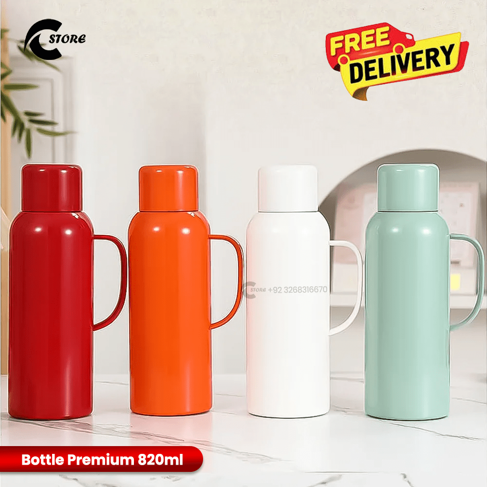 Bottle Premium 820ml | Eco-Friendly Stainless Steel Water Bottle | Vacuum Insulated & Double Wall Thermos