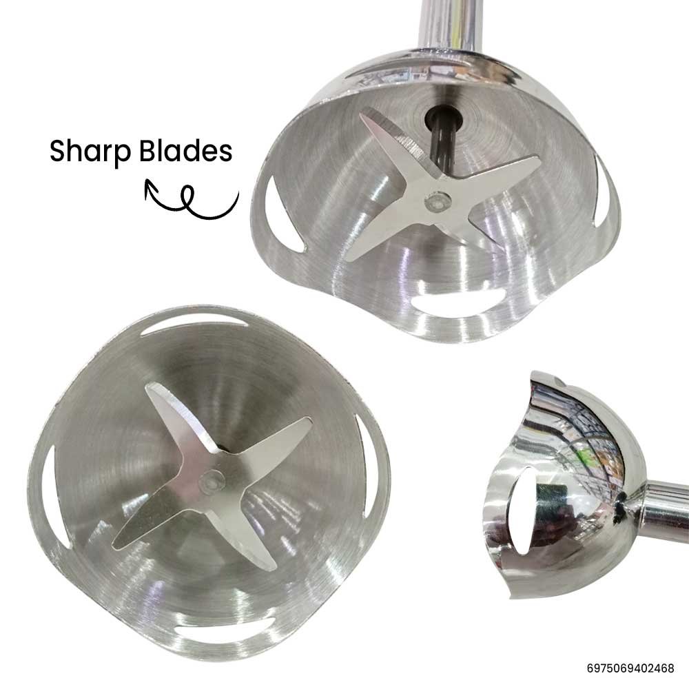 Hand Blender R319 | 300W Stick Blender with Turbo Mode | Stainless Steel 4-Blade Design | Low Noise 4 Hand Blender R319 | 300W Stick Blender with Turbo Mode | Stainless Steel 4-Blade Design | Low Noise - Image 4