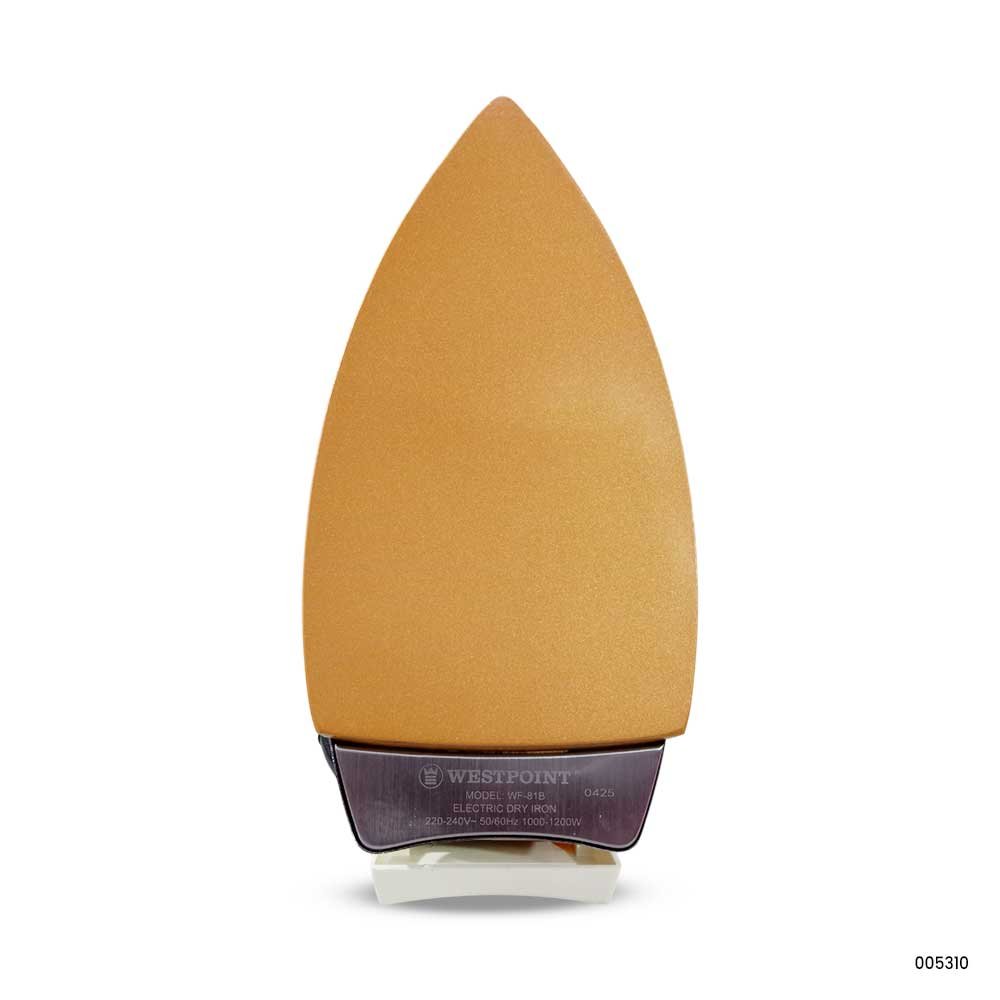 WestPoint WF-80/81/84/98B Deluxe Dry Iron 1000W | Non-Stick Soleplate | 6 Temperature Settings | Ergonomic Grip 3 WestPoint WF-80/81/84/98B Deluxe Dry Iron 1000W | Non-Stick Soleplate | 6 Temperature Settings | Ergonomic Grip - Image 3