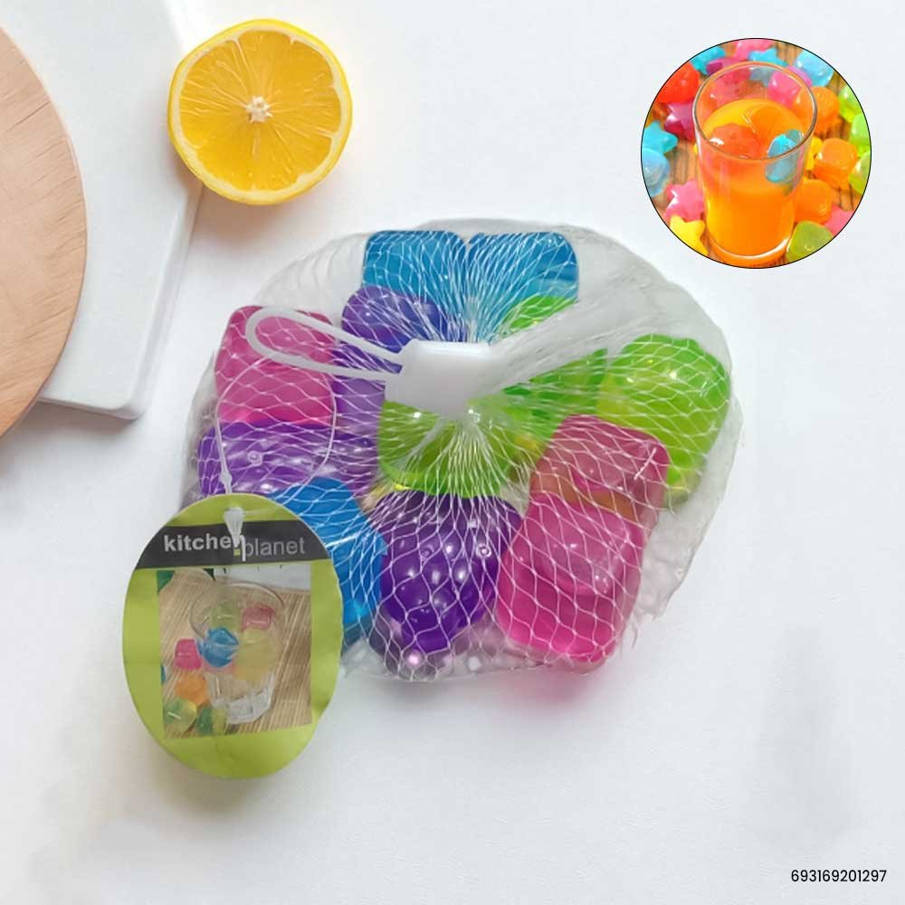 Reusable 12pcs Plastic Refreezable Ice Cubes | Different Shapes Fruit Shape Plastic Ice Cubes for Cold Drinks 1 Reusable 12pcs Plastic Refreezable Ice Cubes | Different Shapes Fruit Shape Plastic Ice Cubes for Cold Drinks