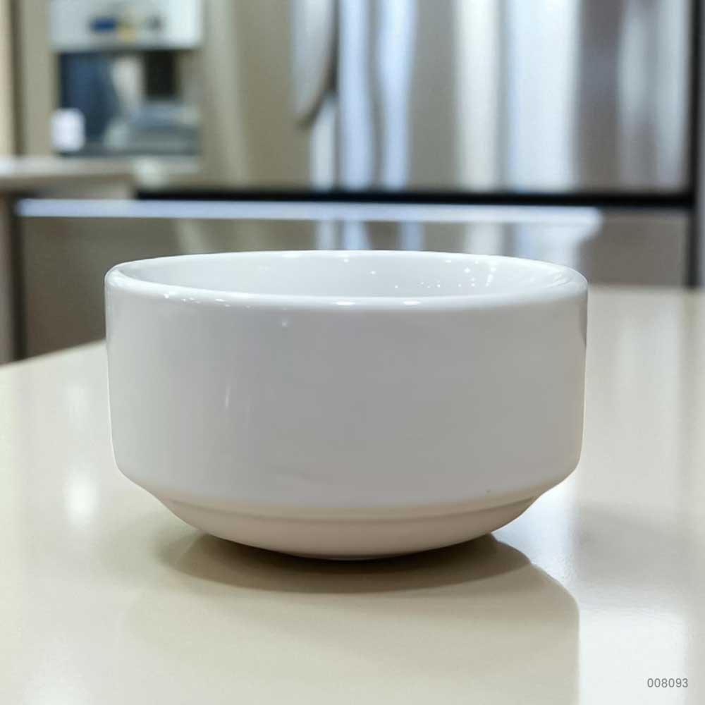 White Ceramic Soup Bowl 10cm | Porcelain Bowl for Soup, Dips & Side Dishes | Freezer-Friendly & Eco-Friendly 1 bowl, soup bowl