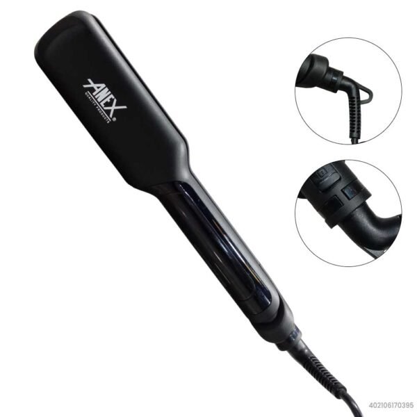 Anex Deluxe Ceramic Hair Straightener | Professional Hair Styling Tool with Digital Heat Control | Auto Shut-Off & Salon Finish