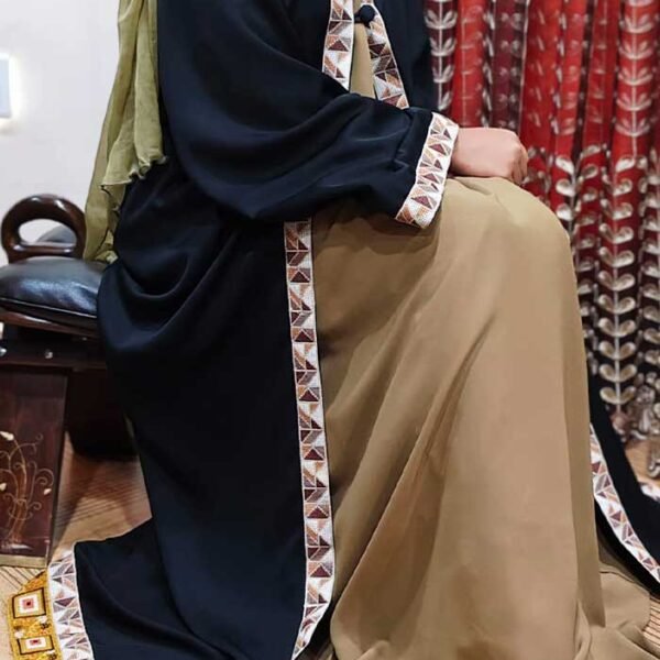 Haya Gray lace abaya Upper style (without inner)