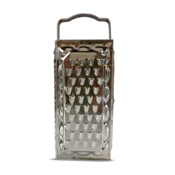 Kaddukash Steel Choras 4-Side Grater | Premium Stainless Steel Vegetable & Cheese Grater with Non-Slip Base, Sharp Blades & Easy Grip Handle