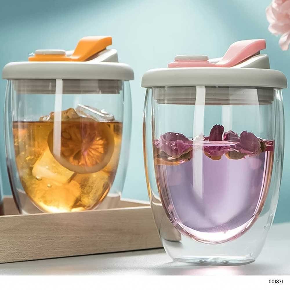 Double Wall Glass Travel Mug 450ml | Heat Resistant Coffee & Tea Cup | Insulated Borosilicate Glass Mug with Silicone Grip 5 Double Wall Glass Travel Mug 450ml | Heat Resistant Coffee & Tea Cup | Insulated Borosilicate Glass Mug with Silicone Grip - Image 5