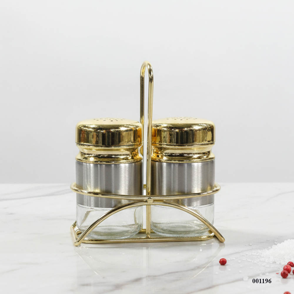 2Pcs Salt & Pepper Shakers with Stand | Spice Storage Jars for Kitchen & Dining Table | Durable & Elegant Seasoning Organizer 4 2Pcs Salt & Pepper Shakers with Stand | Spice Storage Jars for Kitchen & Dining Table | Durable & Elegant Seasoning Organizer - Image 4