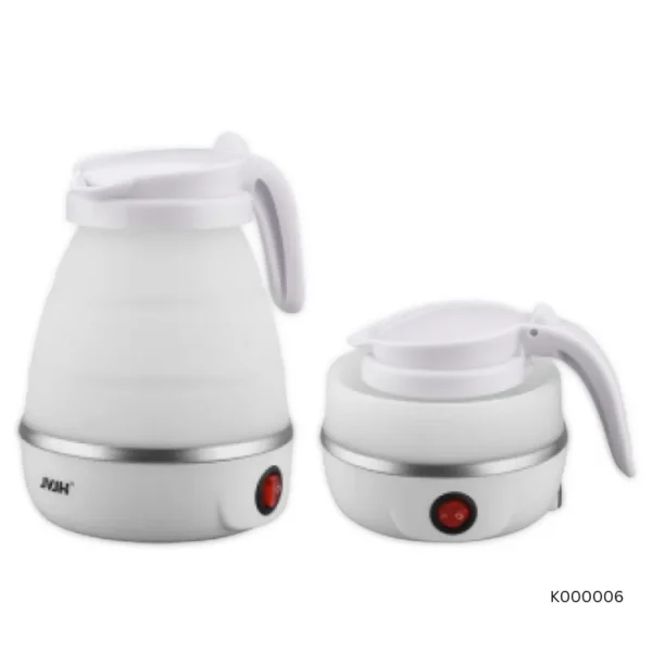Electric Folding Kettle 600mL | Portable Travel Silicone Electric Kettle for Camping, Tea and Coffee | Foldable Water Boiler With Boil Dry Protection