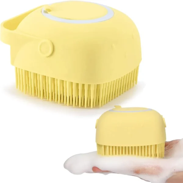 Silicone Bath Brush Massage Shower Scrubber | Soft Bristles Body Cleaner for Kids & Adults | 100% High-Quality Silicone | Easy to Clean & Portable
